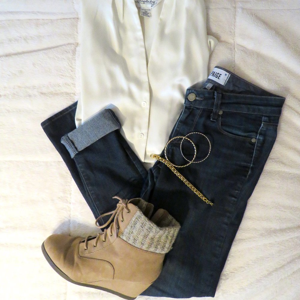 PAIGE SKYLINE SKINNY Dark Jeans